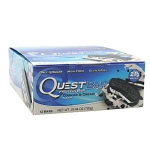 Quest Nutrition Protein Bar, Cookies and Cream, 12 Count