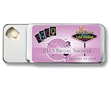 Baby Keepsake: Pink Bridal Vegas Theme Personalized Slide Mint Tin Favors - Unassembl (Set of 24)
