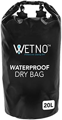 WetnoTM Lightweight 20L Waterproof Dry Bag Backpack For Boating Kayaking Fishing Rafting Swimming Camping with 2 Shoulder Strap Included