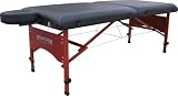 Master Massage Montana 30-Inch Portable Massage Table, Black with Mahogany