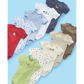 Carter's Baby Boy 5PK Wiggle-In Bodysuits