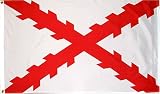 Spain Ensign "Cross of Burgundy" Flag - 3 foot by 5 foot Polyester (NEW)