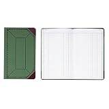 Boorum & Pease 6718150R Record/account book, green/red cover, record rule, 12-1/2 x 7-5/8, 150 pages