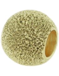Authentic Biagi Gold on Sterling Silver Engraved Ball Bead for European Charm Bracelet