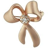 Soft Gold Tone Ribbon Rhinestone Pugster