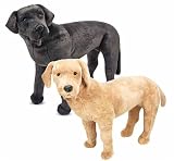 Labrador Retriever Plush Dog 2 Feet Tall Yellow or Black Melissa & Doug