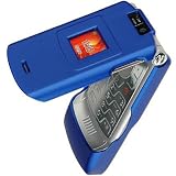 AT&T Cingular Motorola MOTORAZR Razr V3xx Snap-On Dark Blue Rubberized Texture Crystal Case Cover with Removable Belt Clip