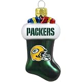 NFL Green Bay Packers Blown Glass Stocking Ornament