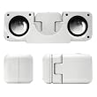 Portable Folding Speakers for Ipods & mp3 players - white