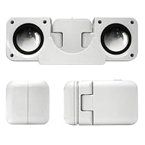 Portable Folding Speakers for iPods & MP3 Players - White