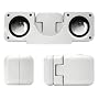 Portable Folding Speakers for iPods & MP3 Players - White