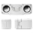 Portable Folding Speakers for Ipods & mp3 players - white