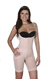 Vedette Total Compression Mid-Thigh Body Shaper: NUDE/LARGE by Vedette (Bodysuit flattens stomach, trims waist and makes you appear thinner!) - Girdle Shaper can be used as a postpartum girdle for postpartum support body shaper for women! - Great Gift Idea - Best Seller!