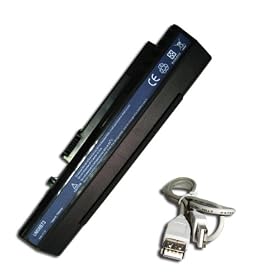 9Cell Replacement Acer Aspire One A110 A150 D150 AOA110 AOA150 AOD250 ZG5 P531H series laptop Battery fits UM08A31 UM08A51 UM08A71 UM08A72 UM08A73 UM08A74 UM08B31 UM08B71 series come with USB With 3Ft USB2.0 AM/AF Extend Cable as free gift ( Replacement )