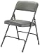 4 Grey Vinyl Upholstered Premium Folding Chair
