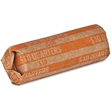 Coin Wrapper, 60 lb., Quarters, 10.00, 1000/Box, Orange