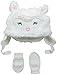 Aquarius Baby Girls' Infant Snuggle Lamb Fleece Trapper with Magic Mitten Set