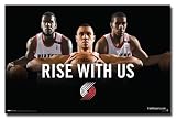 Portland Trail Blazers (Rise With Us, Greg Oden, Brandon Roy, LaMarcus Aldridge) Sports Poster Print - 24