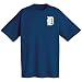 Detroit Tigers Official Wordmark Short Sleeve T-Shirt, Navy Blue