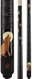 McDermott Two Piece Billiards Pool Cue Stick w/ Lobo Howling Wolf Star