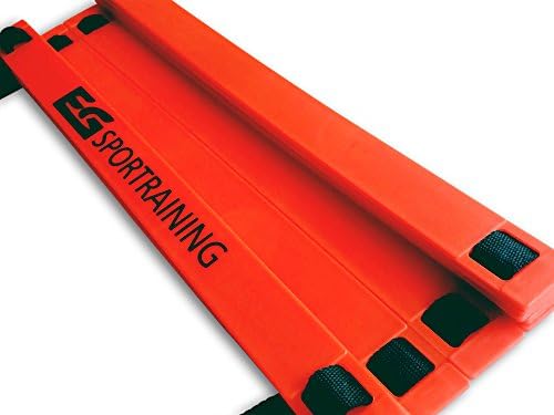EG Agility Ladder 1.0 - Maximize your speed and agility training - Heavy duty 12 plastic rungs - securely adjustable with free durable carry bag (Red)