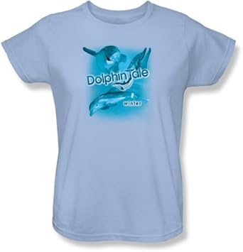 Dolphin Tale Winter Collage Ladies Short-Sleeve T-Shirt