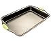 Bakeware Set -Premium Nonstick Baking Pans -Set of 4- Includes a Pie Pan, a Square Cake Pan, Baking Pan, a Bread Pan, with Green Silicone Hnadles By Intriom
