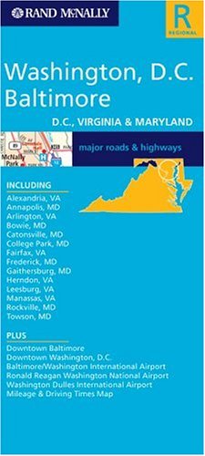 City Travel Guides Discounted  Livres : Rand McNally Washington, D.C. Baltimore: D.C., Virginia & Maryland