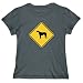 T-Shirt Womens Dark Silver " SIGN Scottish Deerhound " - CROSSING SIGN Dogs
