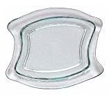 Clear Recycled Art Glass Shallow Oblique Bowl 11