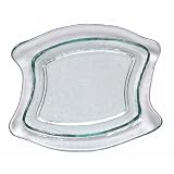 Clear Recycled Art Glass Shallow Oblique Bowl 11 x 9 by Traders and Company