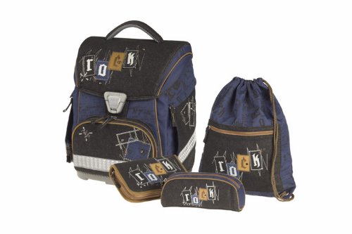 Schneiders 78227/80 - Schulranzenset Rock 4 - teilig, schwarz Preisvergleich