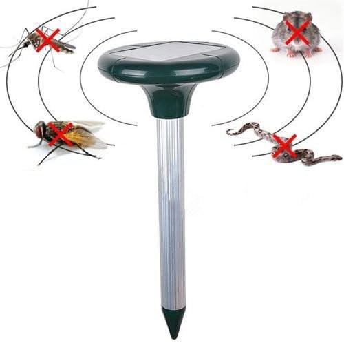Solar Power Ultrasonic Gopher Mole Snake Mouse Pest Repeller Control Garden Yard