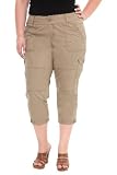Torrid Plus Size Khaki Joy Cargo Pocket Cropped Pant