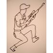 Hunter / Hunting Iron Sports Shadow Decorative Wall Art