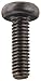 Steel Pan Head Machine Screw, Black Oxide Finish, Meets DIN 7985, #1 Phillips Drive, M2.5-0.45 Thread Size, 8 mm Length, Fully Threaded, Import (Pack of 100)