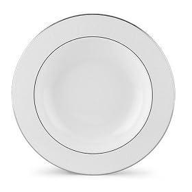 Lenox Hannah Platinum Bone China Pasta Bowl Rim Soup by Lenox