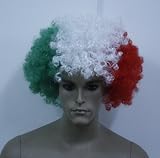 Italy Soccer Fan Wig - Red, White and Green - Italia