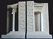 Pair of Hand-made Bookends By Timothy Richards Depicting Doric and Ionic Architectural Details