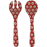 Le Cadeaux Triple Weight Melamine Patterned Utensils Set, Fleur de Provence Red