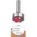 Freud 39-514 1-7/64-Inch Diameter Top Bearing Double Cove Groove Router Bit with 3/8-Inch Shank