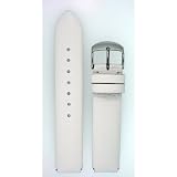 JP Leatherworks Alligator Grain Leather Watchband Fits Philip Stein Size 1, 18mm White With Spring Bars