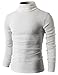 H2H Men's Basic Ribbed Cotton Thermal Turtleneck T-Shirts