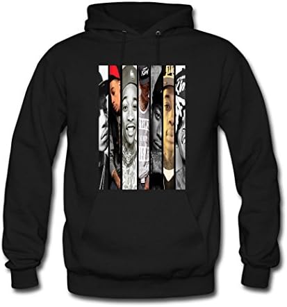 Xiaos Wiz Khalifa Styles Long Sleeve Cotton DIY Hoodies For Men XX-Large Black