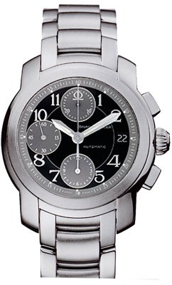 Baume Mercier Capeland Men's MOA08386 Black Chronograph Dial Steel Automatic Watch Baume Mercier Capeland Men's MOA08386 Black Chronograph Dial Steel Automatic Watch