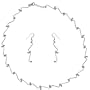 Necklace Earring Set Silver Handmade Jewelry (snklcs117)