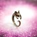 DX23 - Vintage Retro Silver Boho Hippy Funky Mouse Ring Adjustable Size