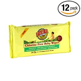 Earth's Best TenderCare Chlorine Free Baby Wipes Refills, 30-Count Packages (Case of 24)(720 Wipes)