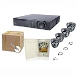 COMPLETE 4 CHANNEL ULTIMATE DVR SECURITY CAMERA SURVEILLANCE SYSTEM WITH BULK CABLE