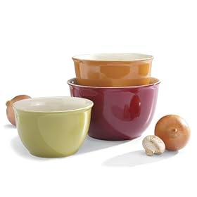 Mayfair and Jackson 5148 MIXING BOWL SET 3PC STONEWARE ASST by Mayfair & Jackson